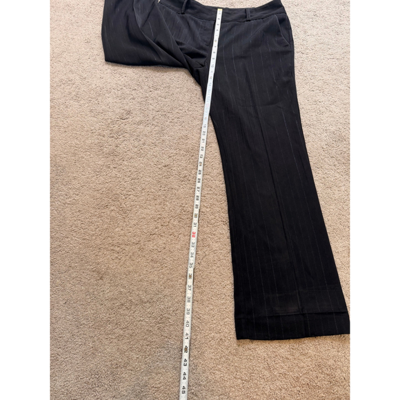 Women's Attention Black Pinstripe Pantsuit 2 Modern Professional Office Business - Picture 9 of 16